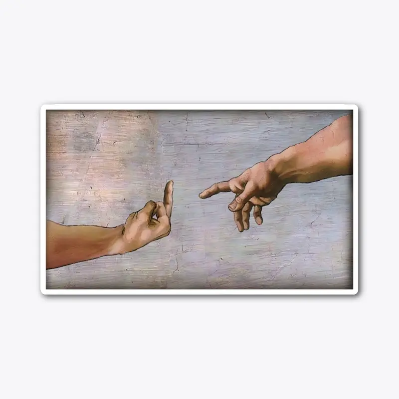 The Creation of Adam middle finger